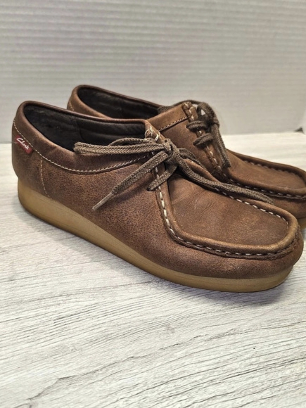 Clarks Padmora Oxford Leather Shoes Women's Brown Size 5.5